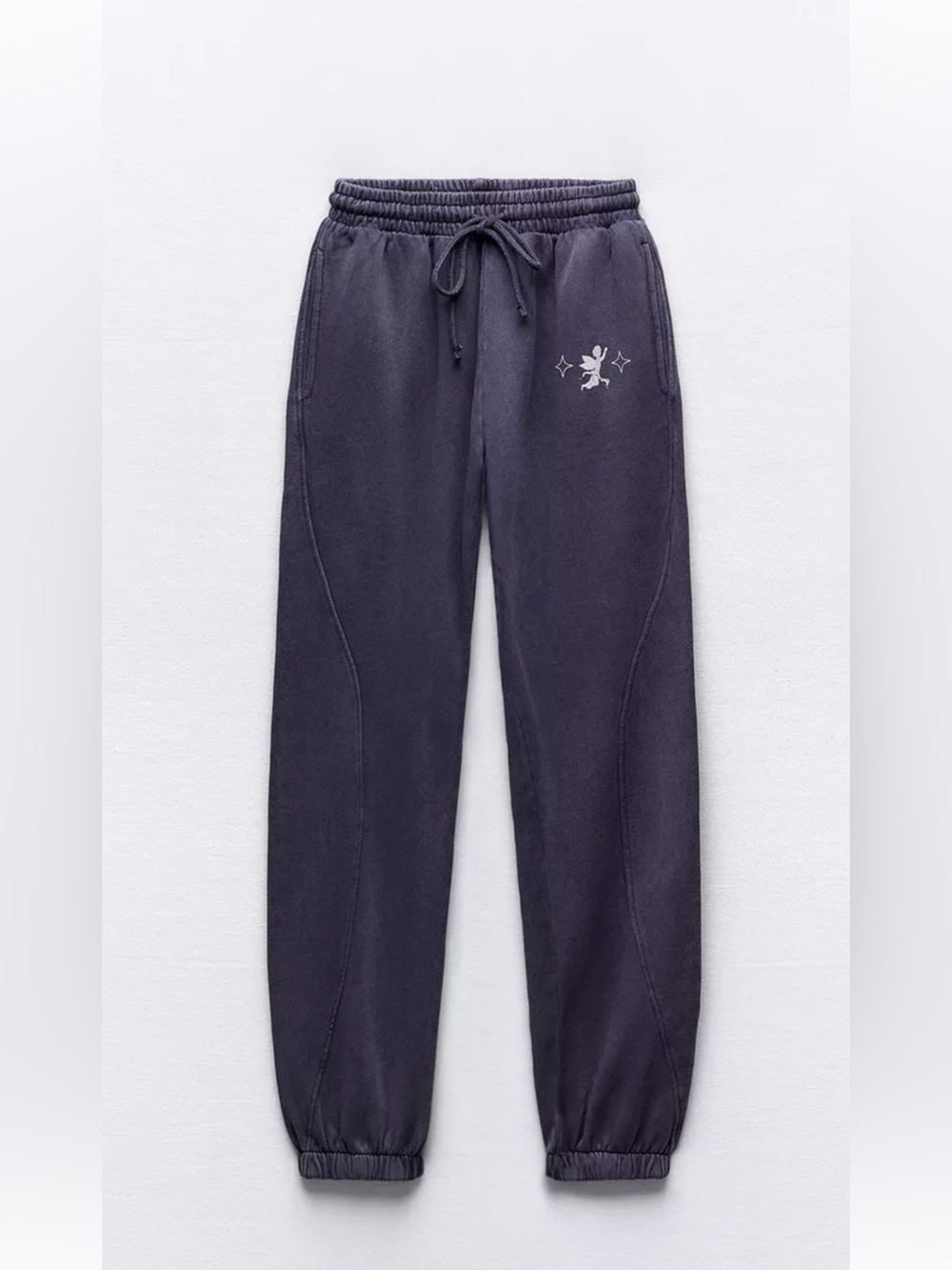 Zara Women's Charcoal Drawstring Joggers
